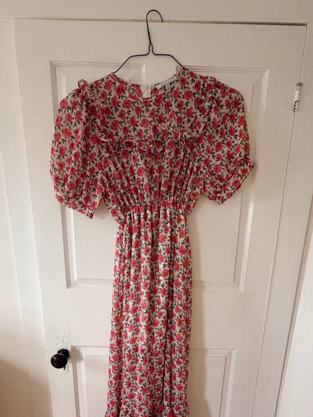 Senlis - Floral Midi Chifon Dress - Medium